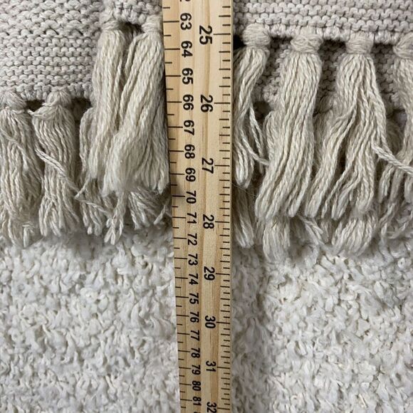 Madewell Coastward Fringe Vest Beige Striped Open Women’s Size S/M Knit Sweater‎ - Picture 9 of 9